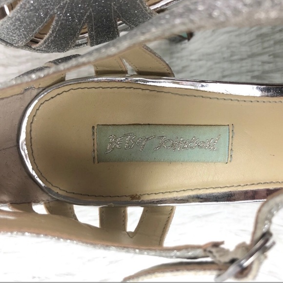 BETSEY JOHNSON Blue Silver SB-Tee Dress Sandals - Picture 3 of 13